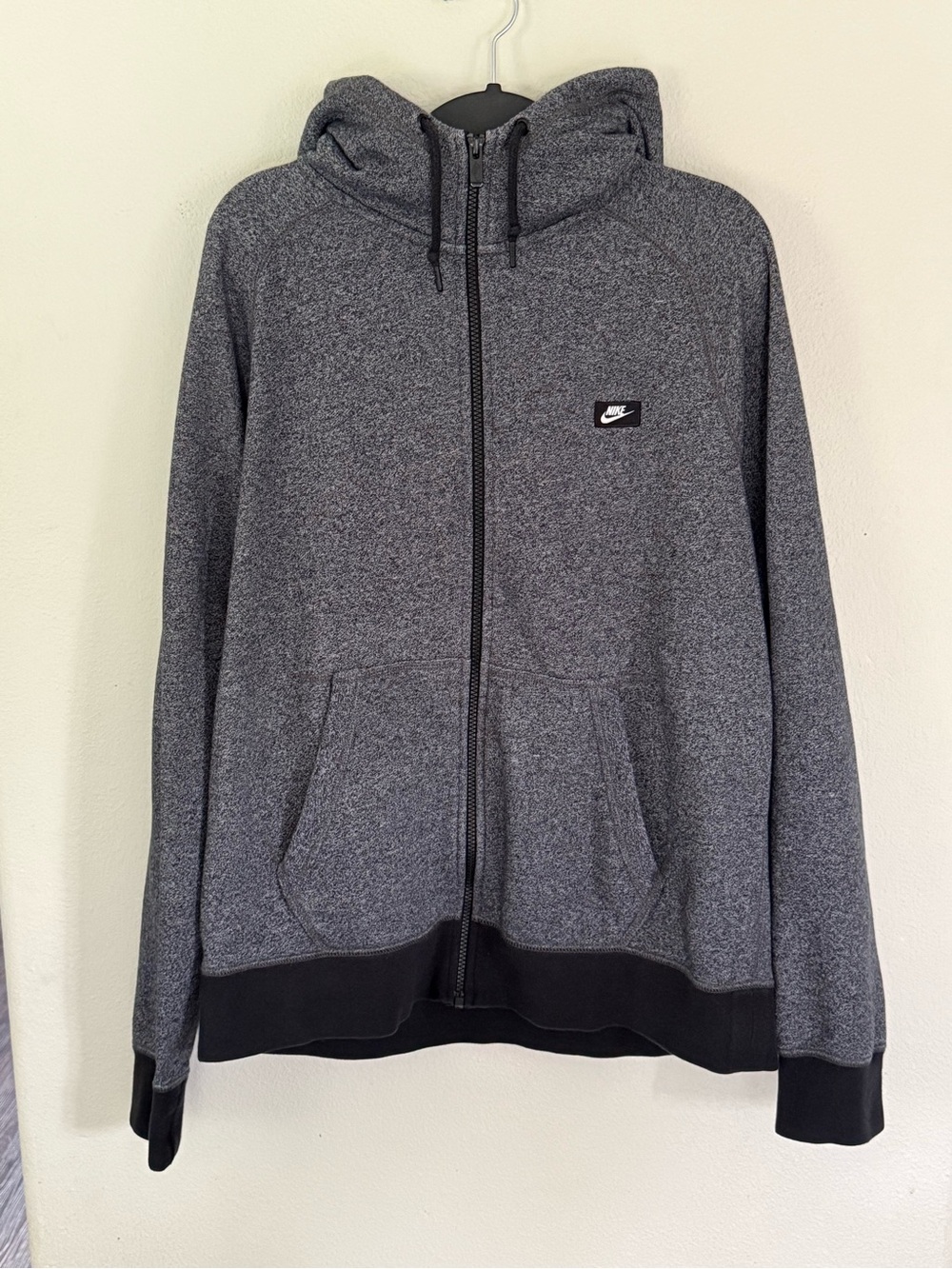 Nike French Terry Hoodie Jacket Men’s Large Charcoal Gray Full Zip